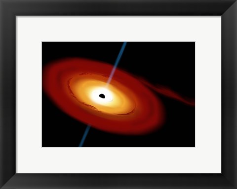 Framed Black Hole in Space Print