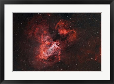 Framed M17, The Omega Nebula Print