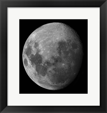 Framed Three Quarter Moon Print