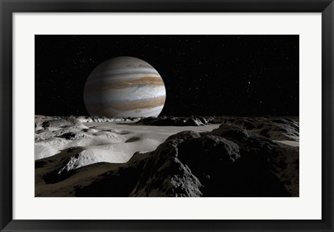 Framed Jupiter&#39;s Large Moon, Europa Print