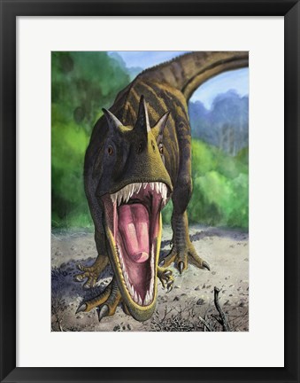 Framed Ceratosaurus Dentisulcatus Print