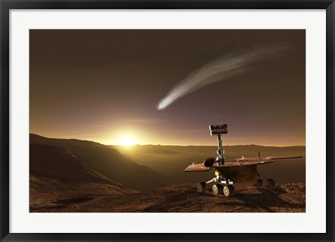 Framed Comet over Endeavour Crater Print