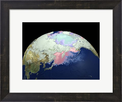 Framed Snow, Sea, Ice Print