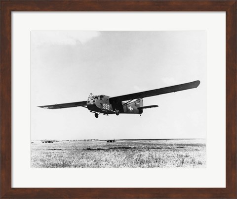 Framed US Army Air Force Waco CG-4A Glider Print