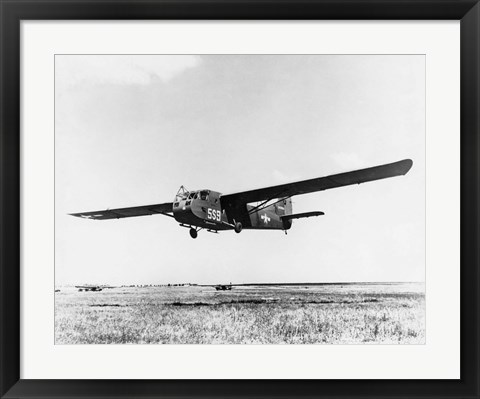 Framed US Army Air Force Waco CG-4A Glider Print