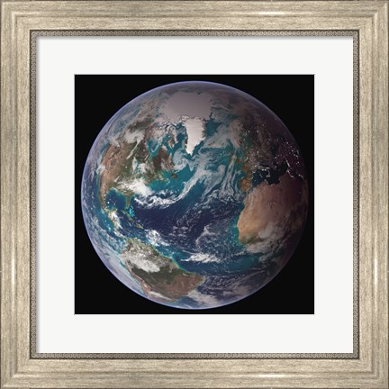 Framed Full View of Earth Print