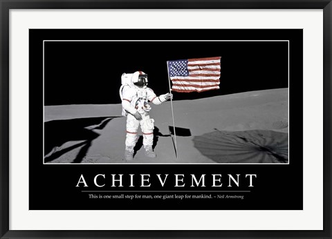 Framed Achievement: Inspirational Quote and Motivational Poster Print