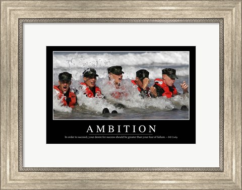 Framed Ambition: Inspirational Quote and Motivational Poster Print