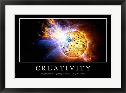 Framed Creativity: Inspirational Quote and Motivational Poster Print