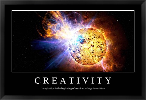 Framed Creativity: Inspirational Quote and Motivational Poster Print