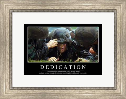 Framed Dedication: Inspirational Quote and Motivational Poster Print