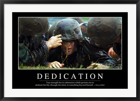 Framed Dedication: Inspirational Quote and Motivational Poster Print