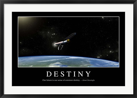 Framed Destiny: Inspirational Quote and Motivational Poster Print