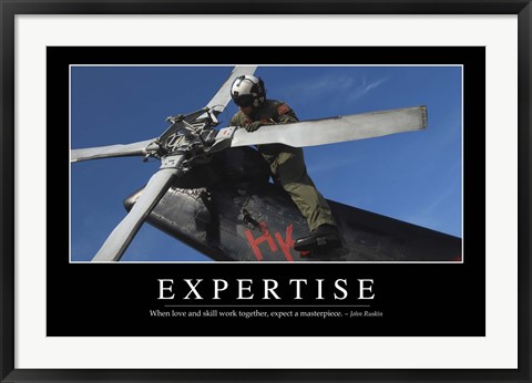 Framed Expertise: Inspirational Quote and Motivational Poster Print