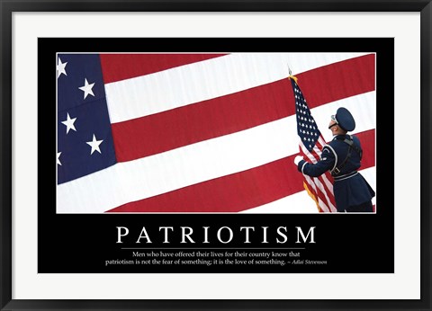 Framed Patriotism: Inspirational Quote and Motivational Poster Print