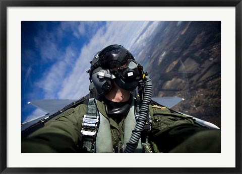 Framed Pilot in F-15E Strike Eagle Print