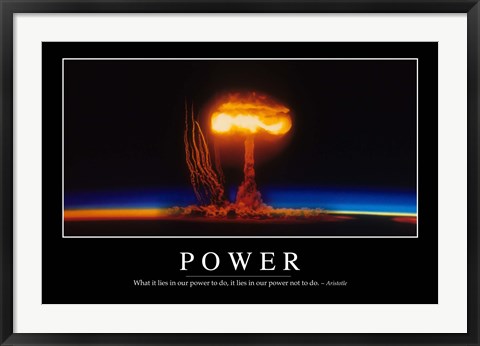 Framed Power: Inspirational Quote and Motivational Poster Print