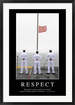 Framed Respect: Inspirational Quote and Motivational Poster Print