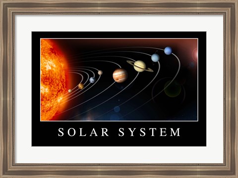 Framed Solar System Poster Print