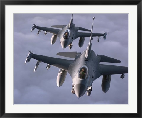 Framed Two F-16 Fighting Falcons Print