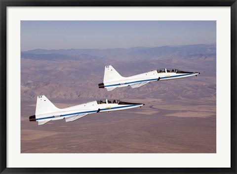 Framed Two T-38A Mission Support Aircraft Print