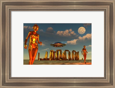 Framed Alien Interdimensional Beings Print