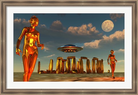 Framed Alien Interdimensional Beings Print