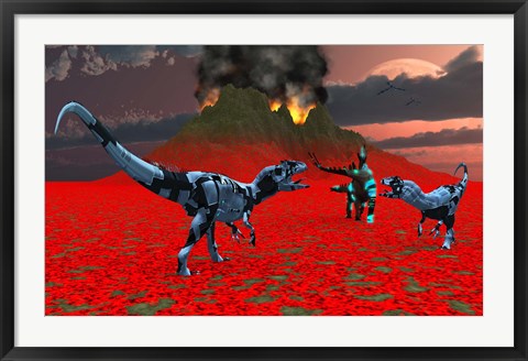 Framed Allosaurus Dinobots Print