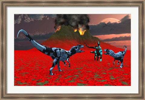 Framed Allosaurus Dinobots Print