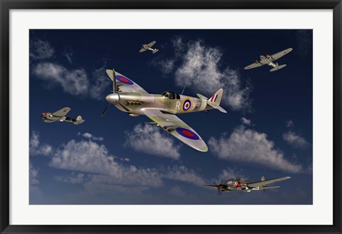 Framed Royal Air Force Supermarine Spitfire Print