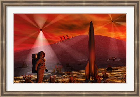 Framed Alien Red Planet Print