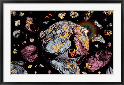 Framed Creation of a New Planet Print