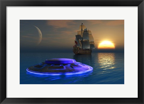 Framed Strange Glowing Objects Print