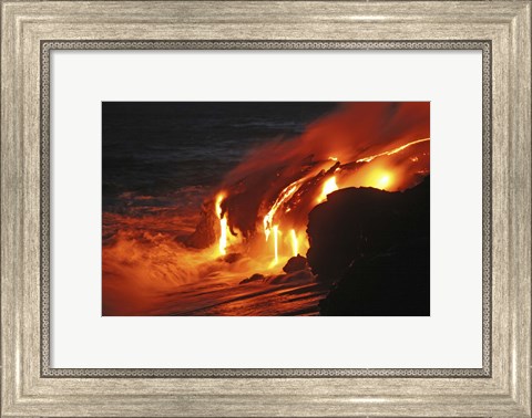 Framed Kilauea Lava Flow Print