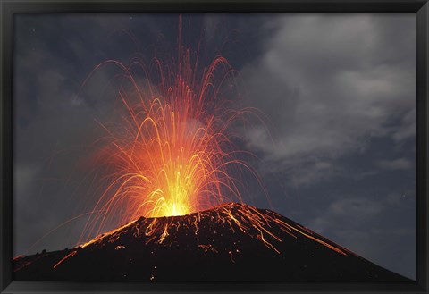 Framed Krakatau Eruption Print