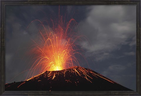 Framed Krakatau Eruption Print