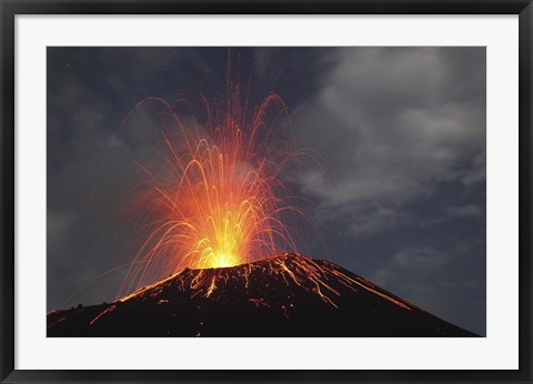 Framed Krakatau Eruption Print