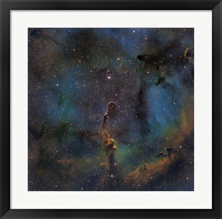 Framed IC 1396, the Elephant Trunk Nebula Print