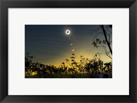 Framed Solar Eclipse Composite Print