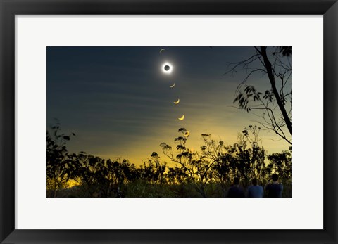 Framed Solar Eclipse Composite Print