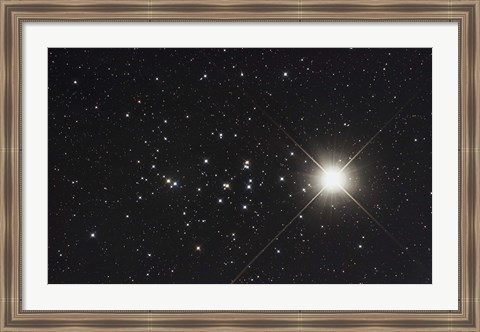 Framed Saturn in the Beehive Star Cluster Print