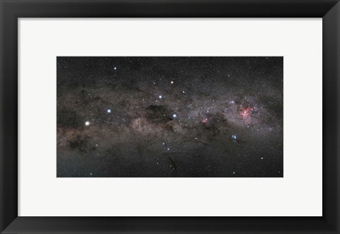 Framed Southern Cross Pointers in the Milky Way Print