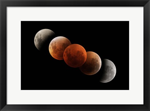 Framed Composite of Lunar Eclipse Print