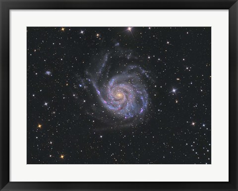 Framed Messier 101, Pinwheel Galaxy Print