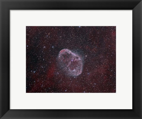 Framed NGC 6888, the Crescent Nebula Print