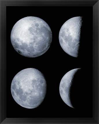 Framed Four Phases of the Moon Print