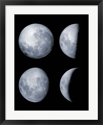 Framed Four Phases of the Moon Print