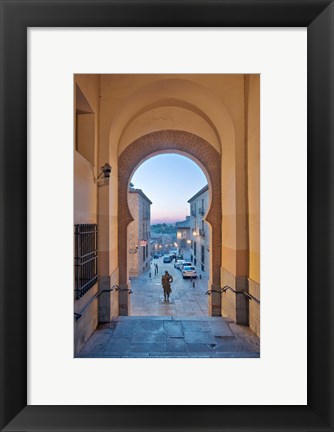 Framed Gate to Zocodover Square (Plaza Zocodover), Toledo, Spain Print