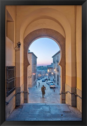 Framed Gate to Zocodover Square (Plaza Zocodover), Toledo, Spain Print