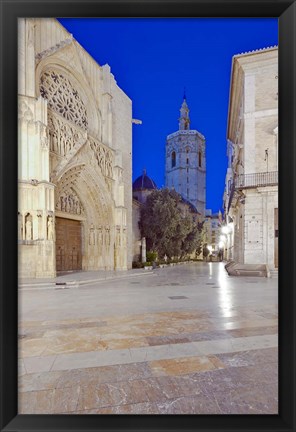 Framed Valencia Cathedral at Dawn, Valencia, Spain Print